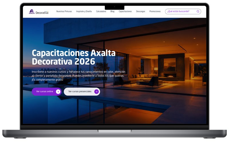 Vista previa del ecosistema digital de Axalta en laptop
